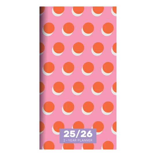TF Publishing 2025-2026 Small Pink Orange Crush Monthly Pocket Planner